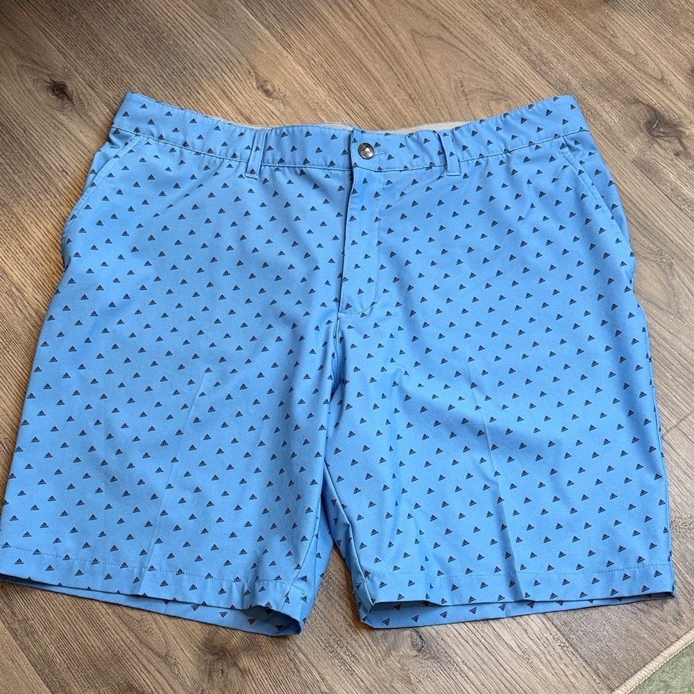 Men's adidas Blue Patterned golf Shorts